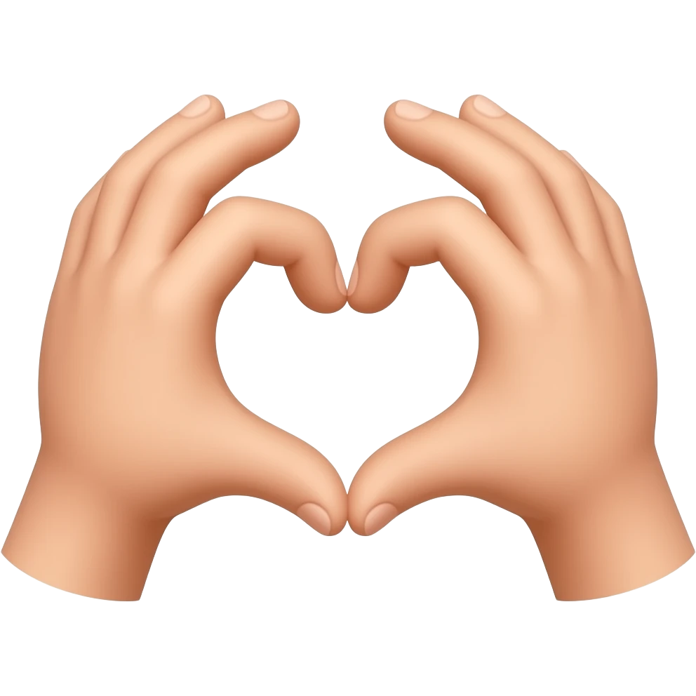 Hands shaping in heart shape emoji