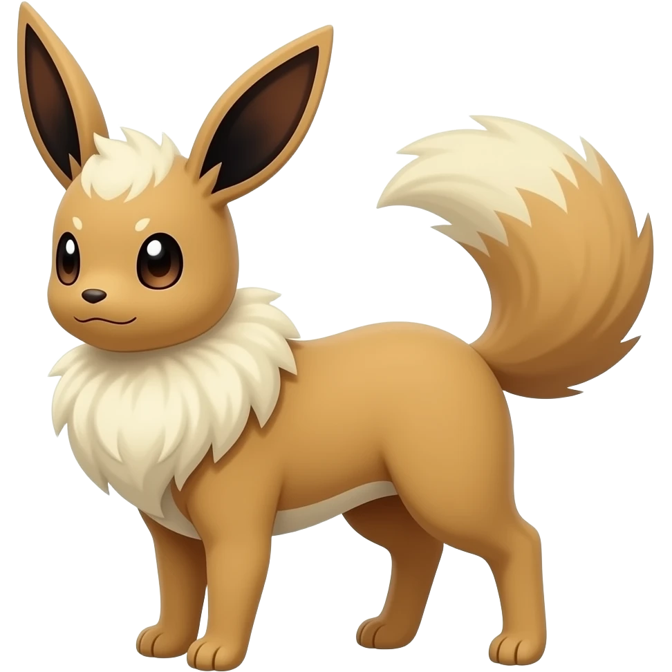 Trico-Silvally-Nargacuga-Jackalope-Eevee-fusion-hybrid-animal-creature with long ears emoji
