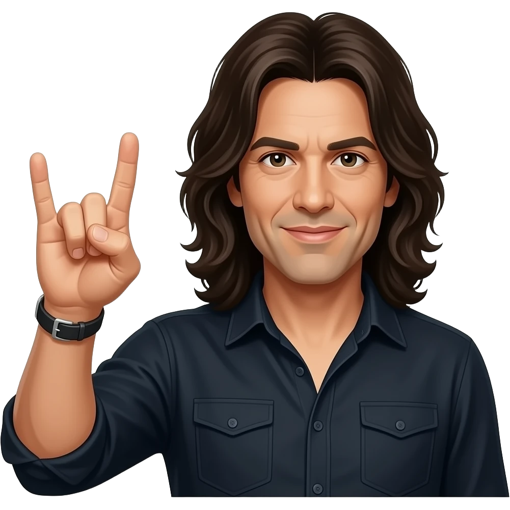Joe satriani with🤘 emoji