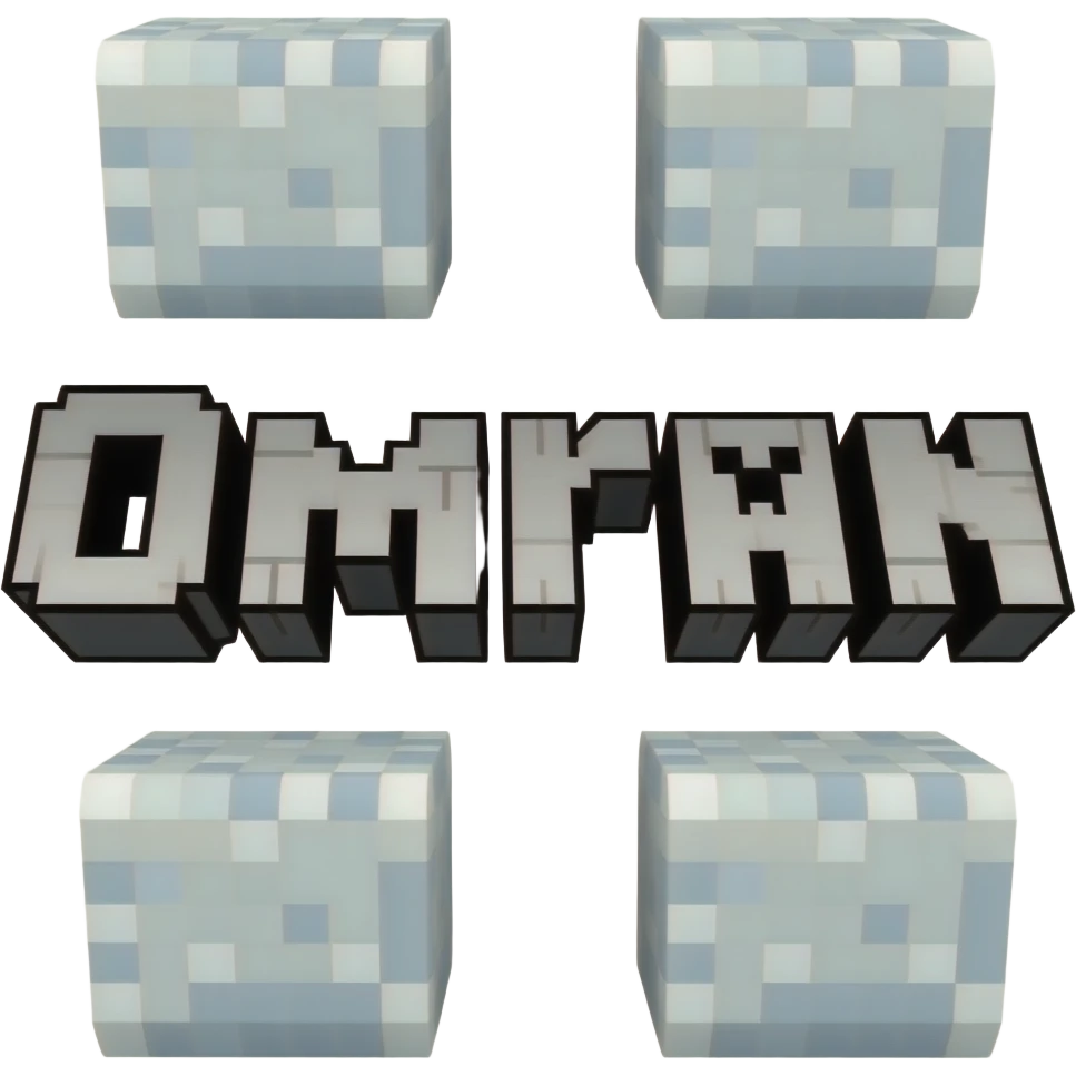 The name Omran is written in Minecraft emoji