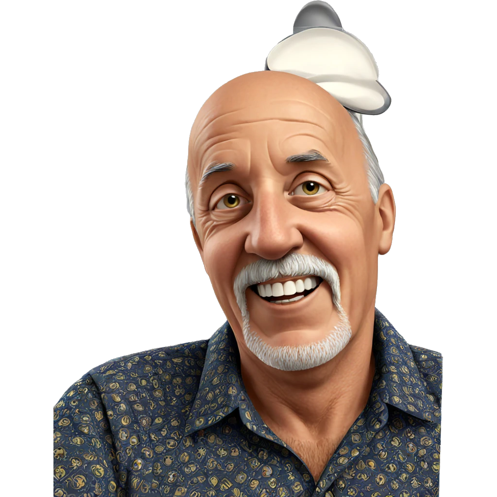 smiling old man with beard emoji