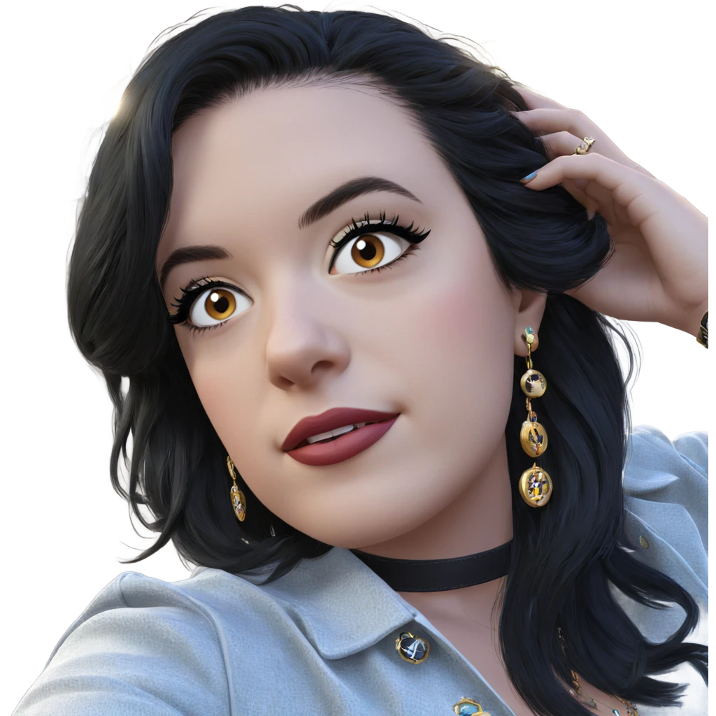 girls with black hair and jewelry emoji