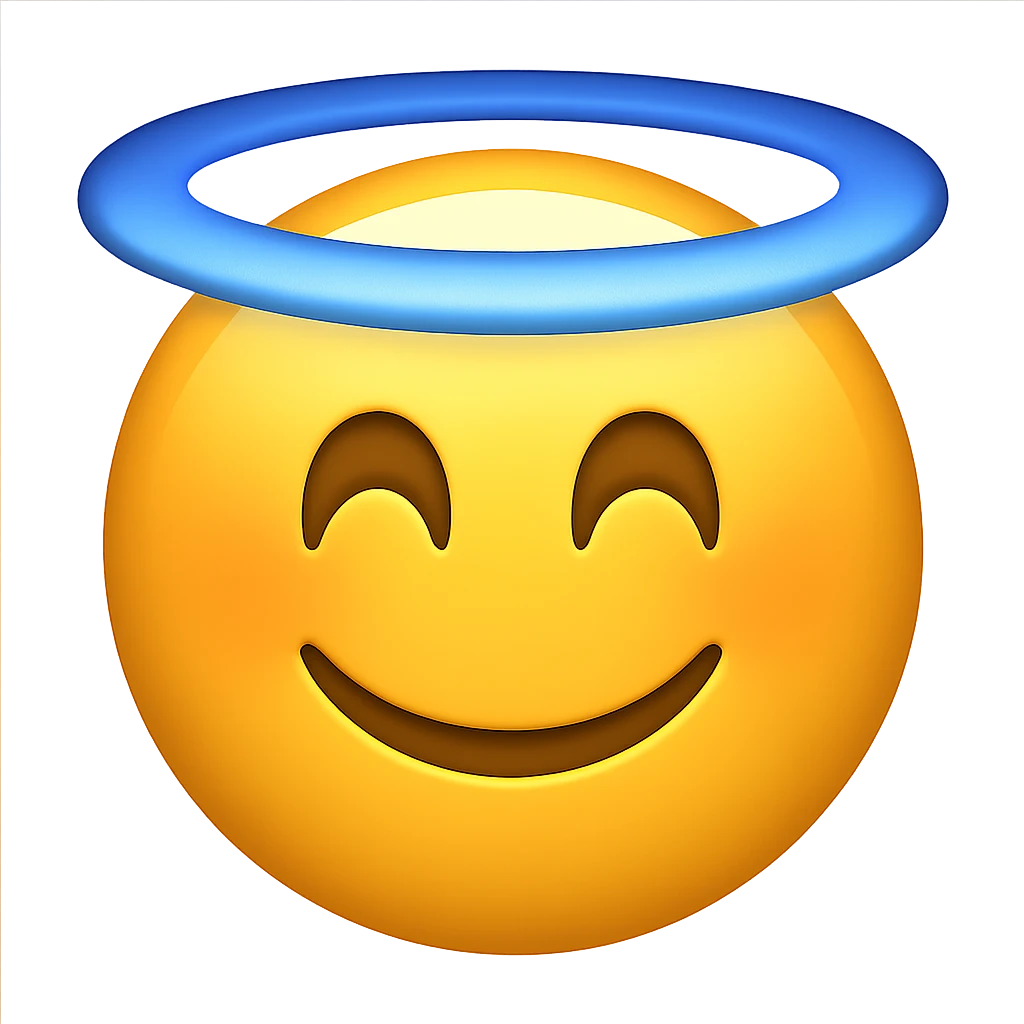 face with halo emoji emoji