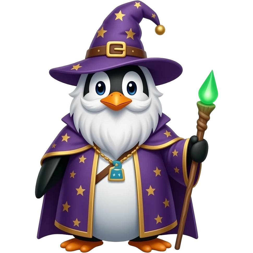 Penguin Wizard emoji
