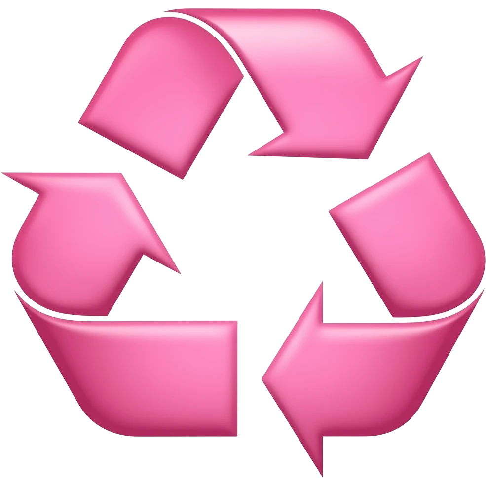 pink recycling symbol emoji
