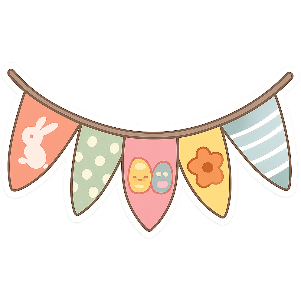 一串复活节彩旗 emoji