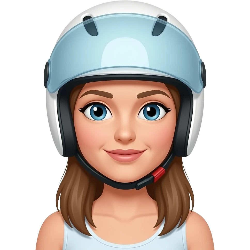 Mujer con casco blanco emoji emoji