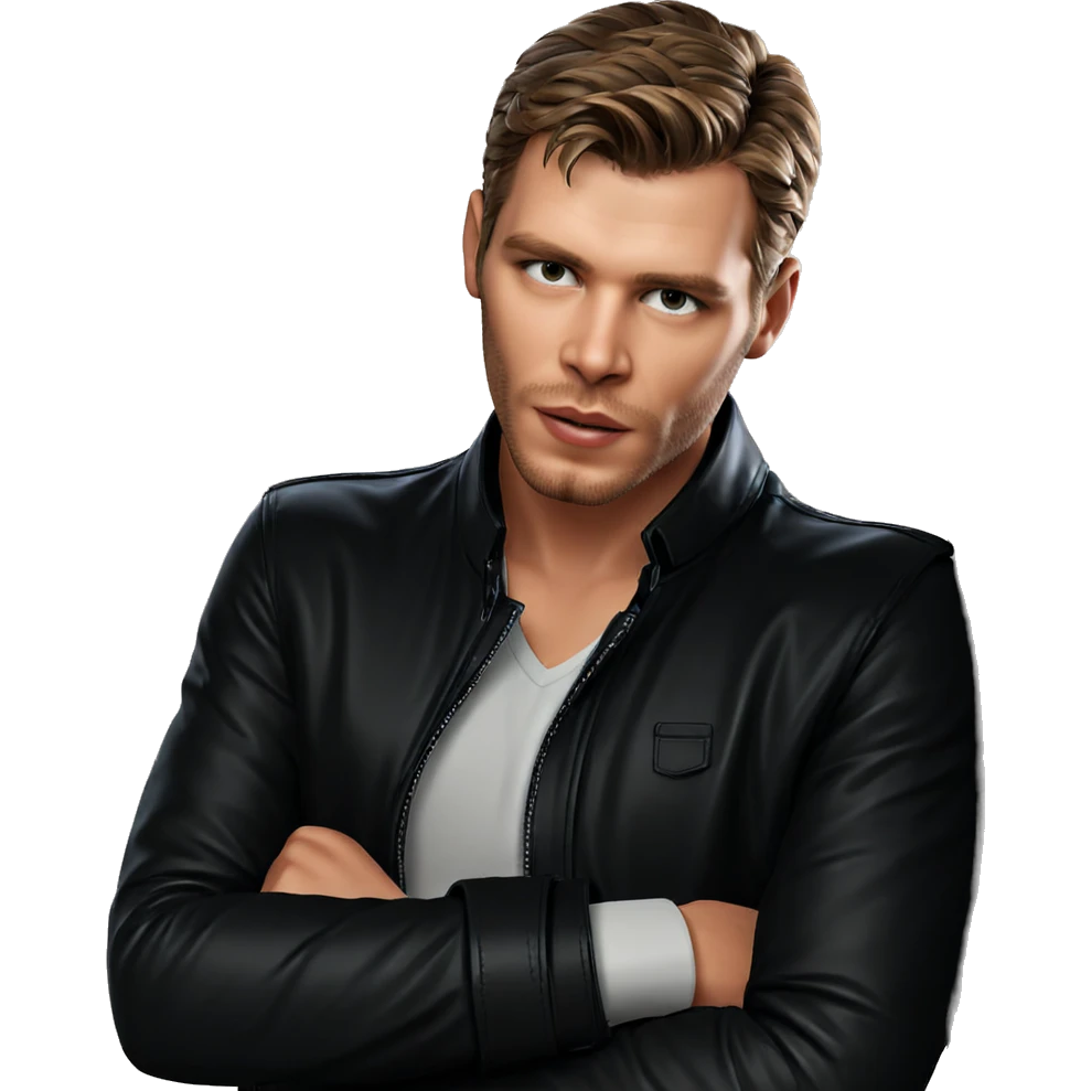 stylish boy in leather jacket emoji