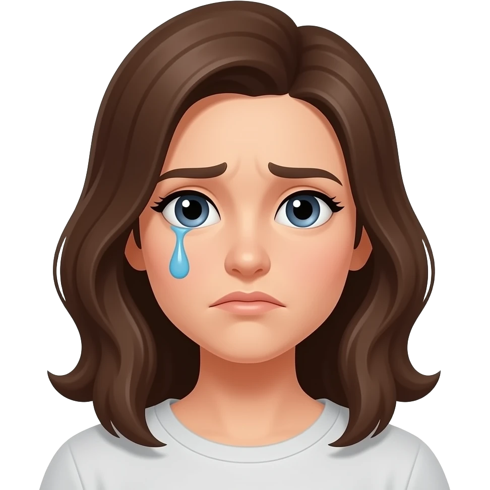 create a womens face that shows the emotion: I feel left out, but want to make my voice heard emoji