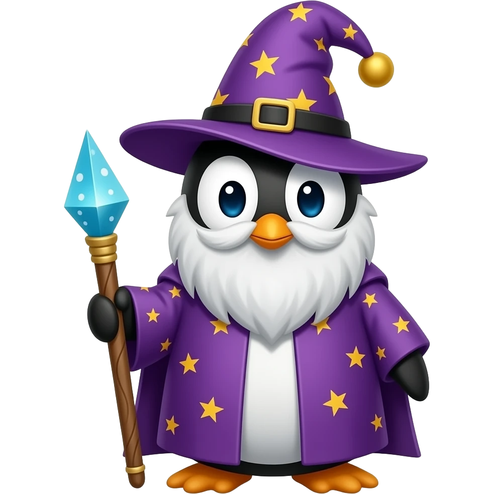 Penguin Wizard emoji