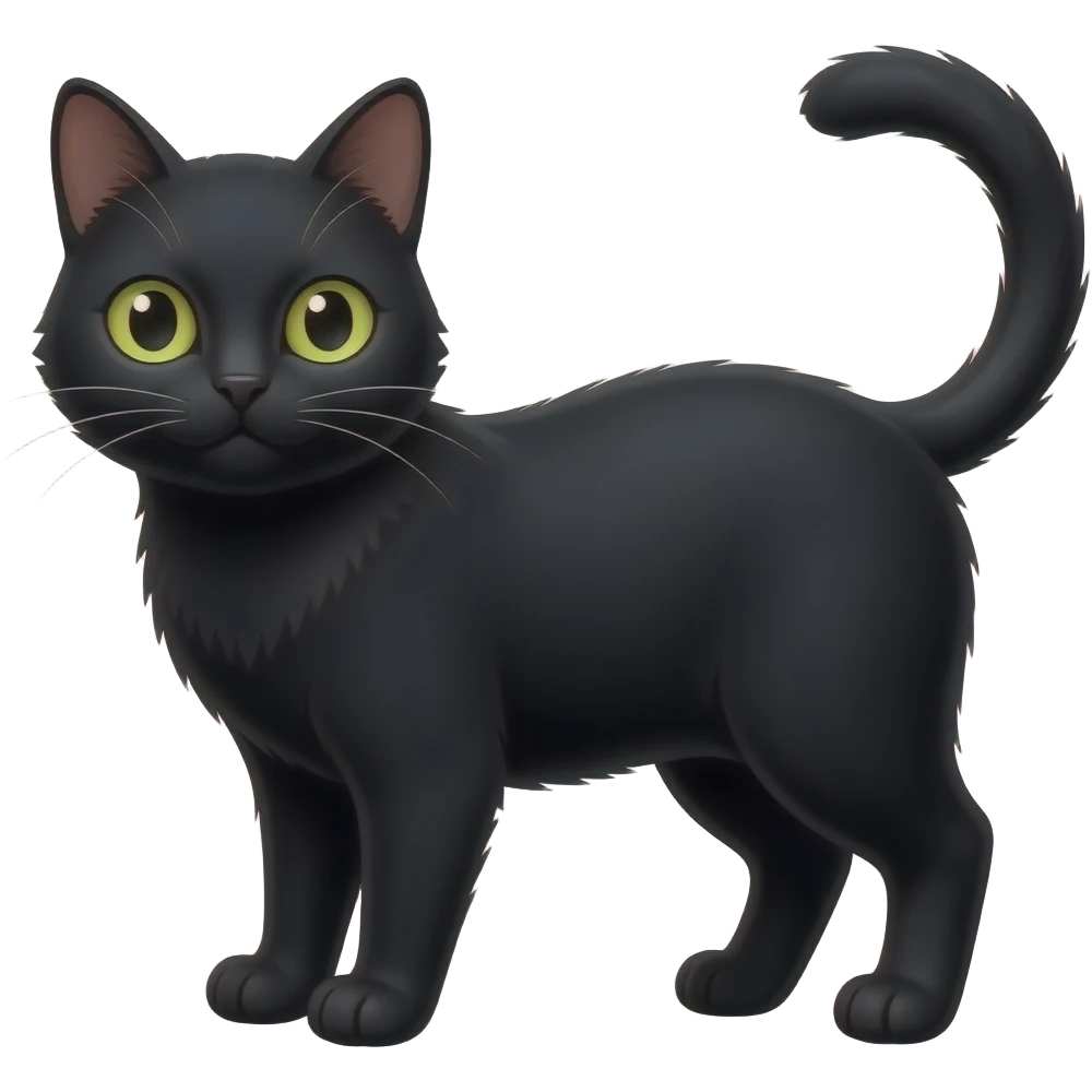 Black cat name larry emoji