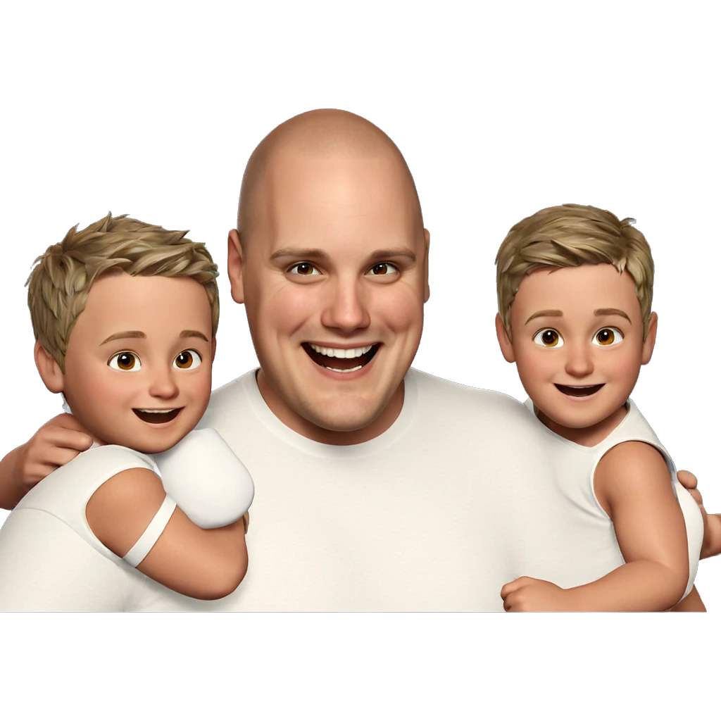 happy boys enjoying life emoji