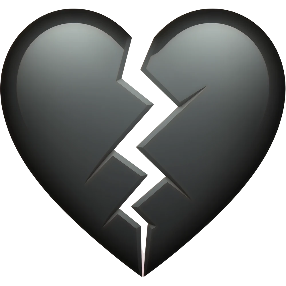 Black Broken heart emoji