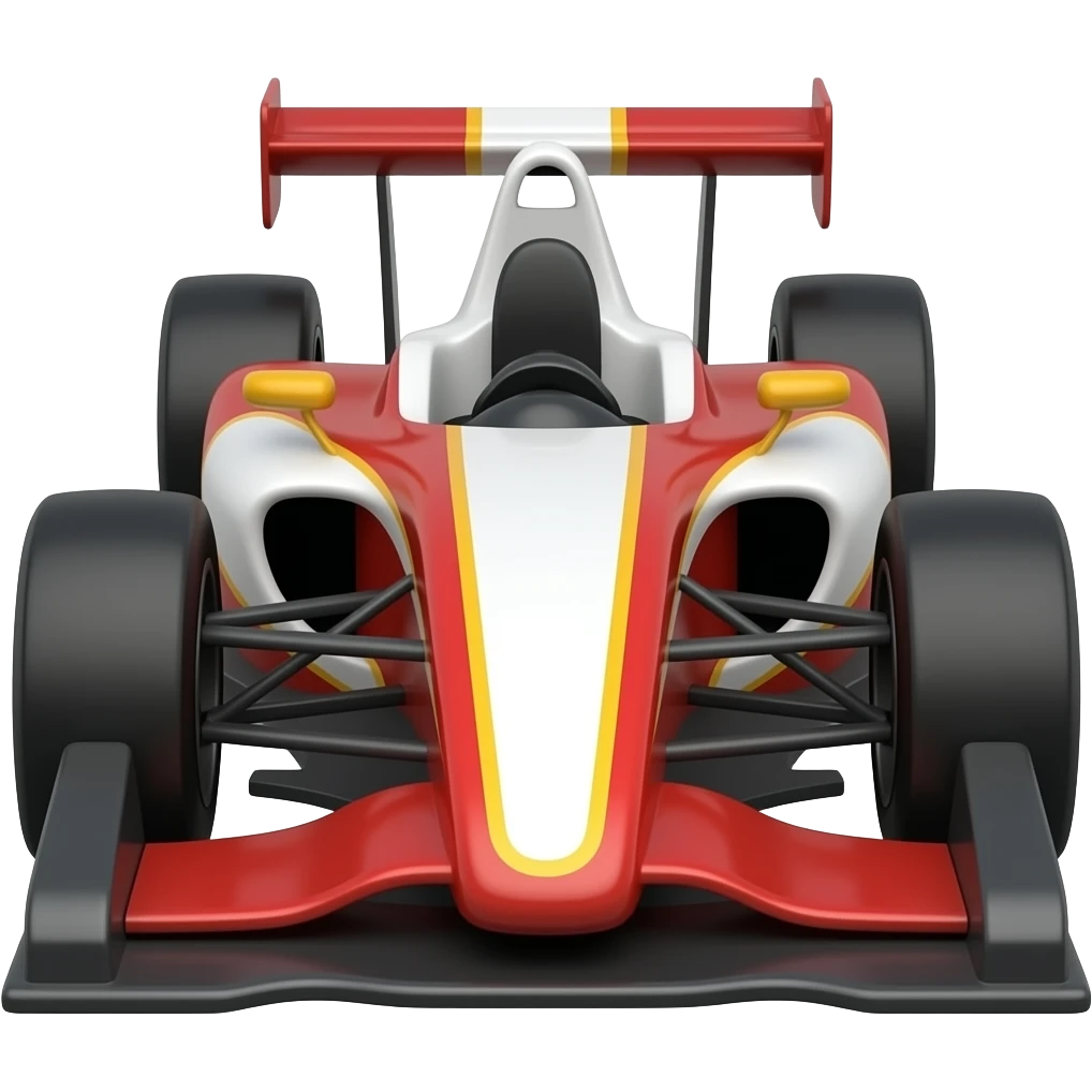 racing car with street emoji