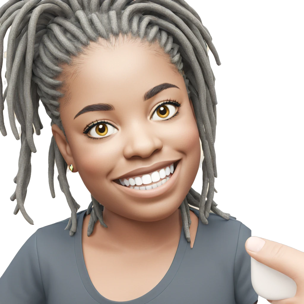 smiling boy with dreadlocks emoji