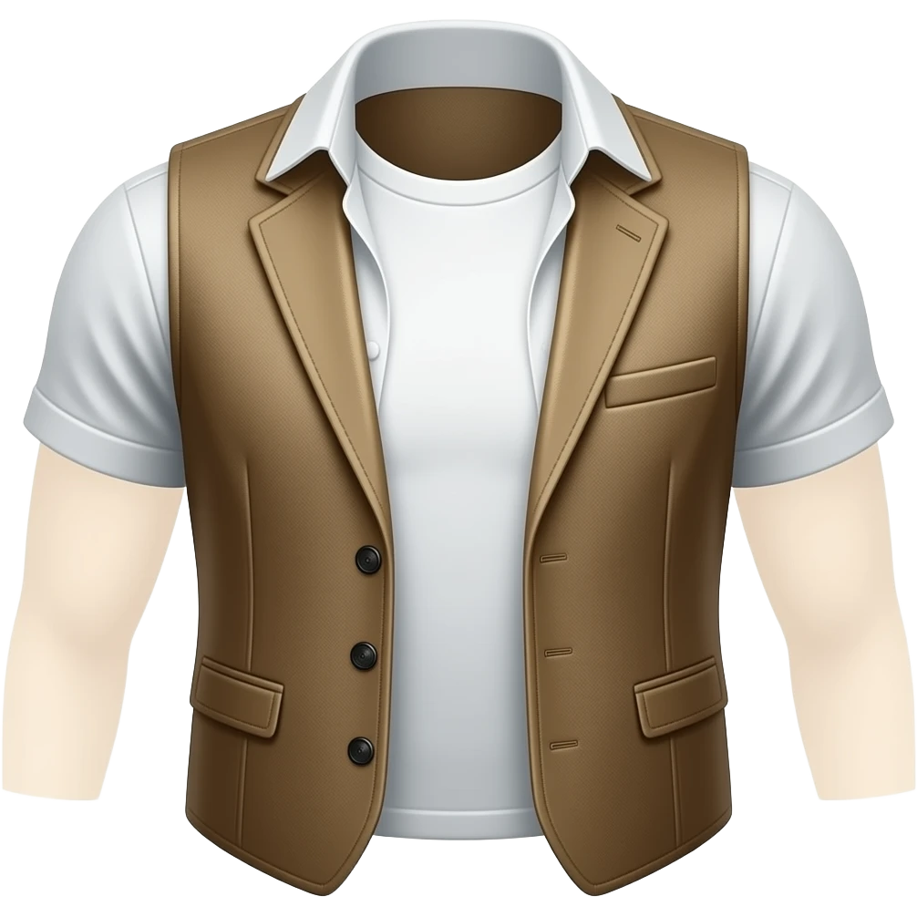 chaleco casual abierto emoji