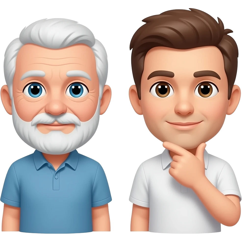 dad and guy thinking emoji