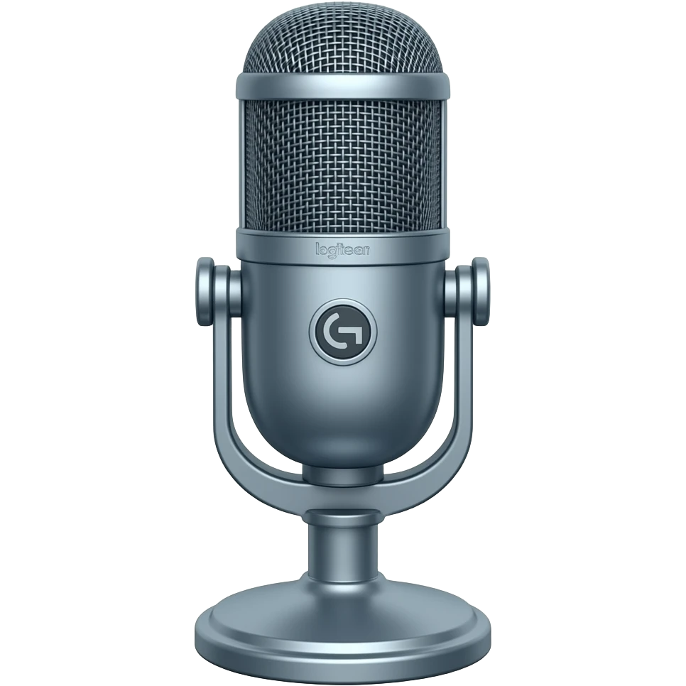 White Logitech Blue Yeti Microphone emoji