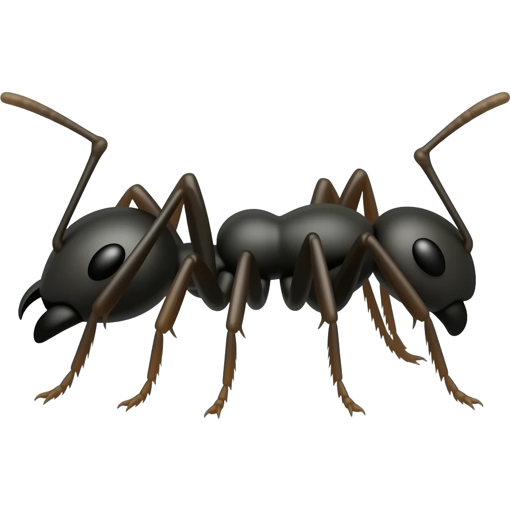 Make a black Queen ant emoji make it on the side emoji
