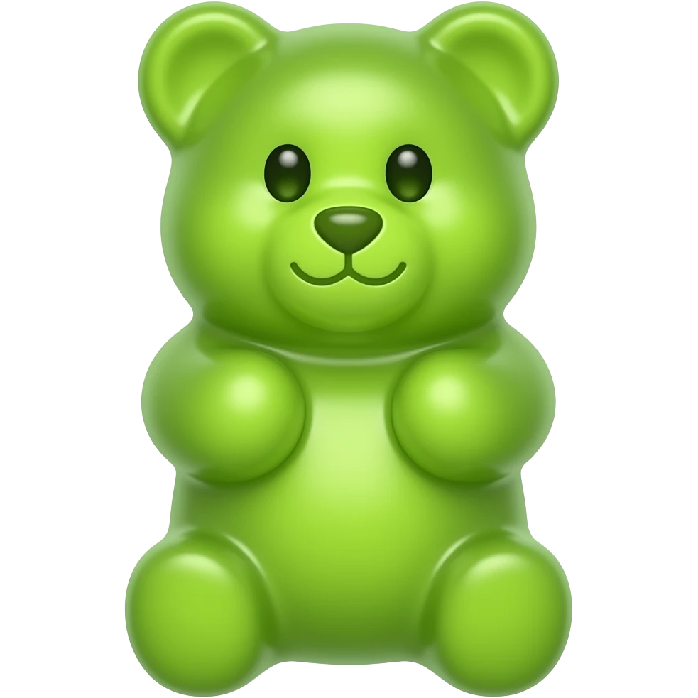 lime green gummmy bear emoji