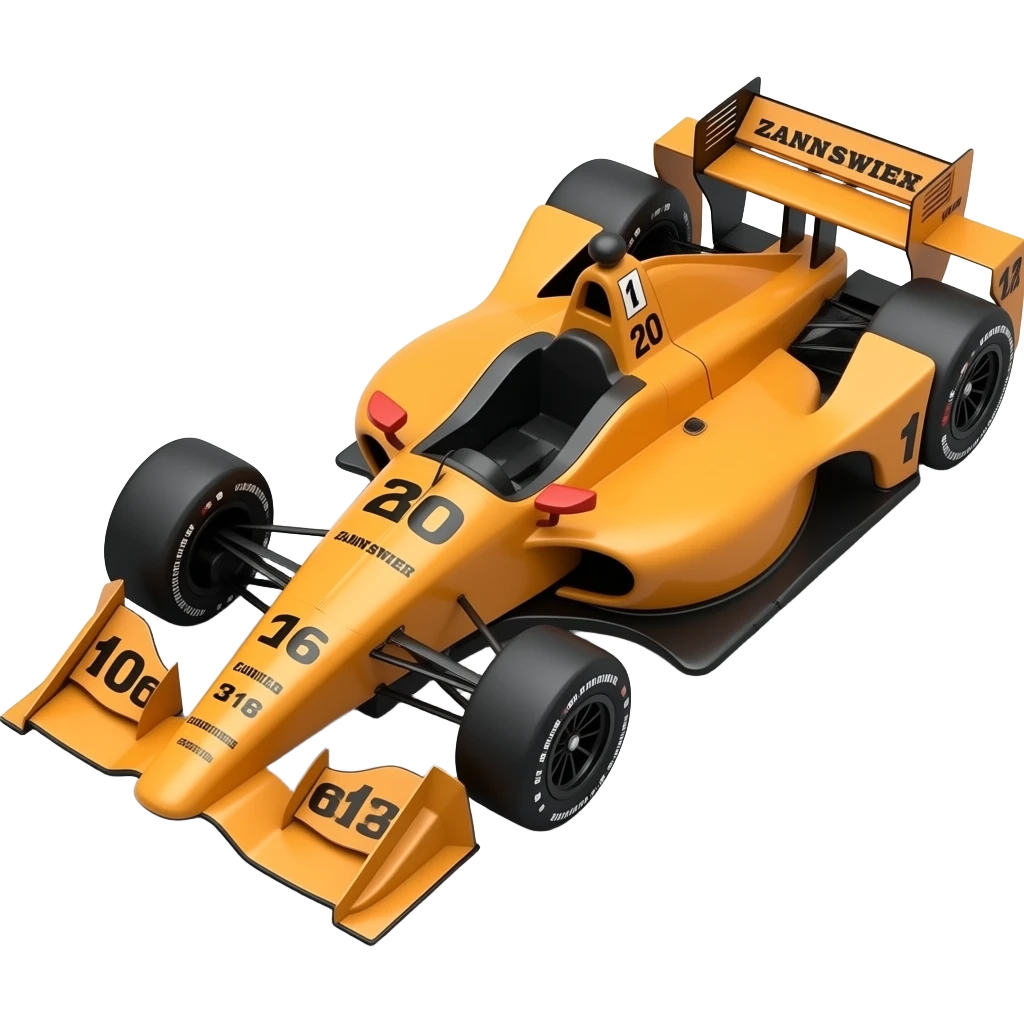 Slot car orange indycar emoji