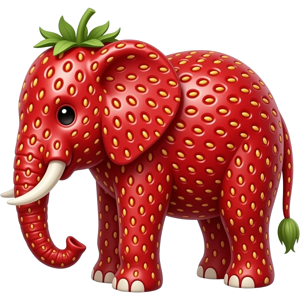 strawberry elephant emoji