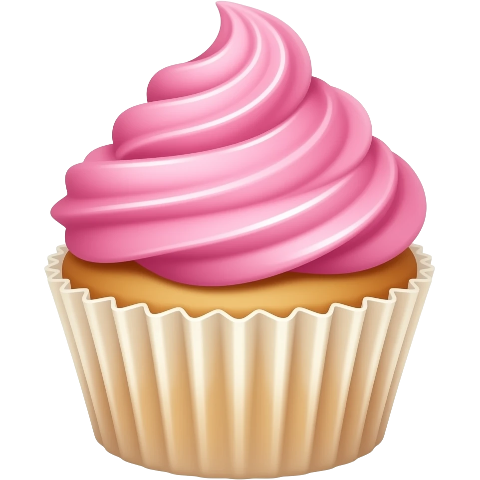 Cupcake with pink icing emoji