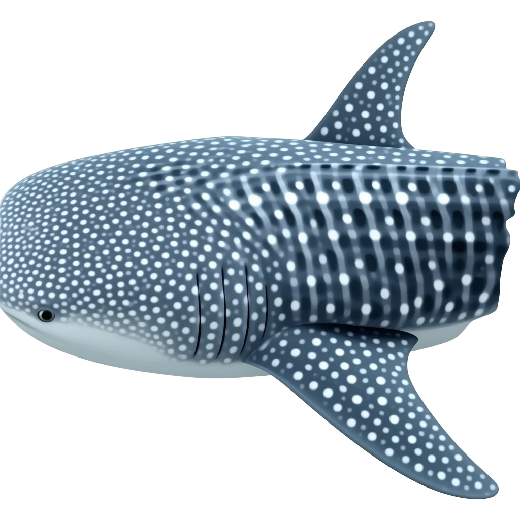 A real whale shark view from above facing right emoji