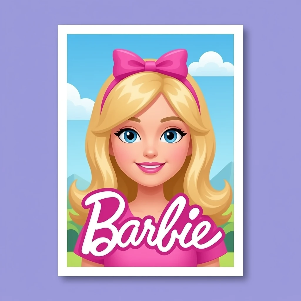 blue purple wall poster beauty salon  featuring the “Top Prettiest Girl” inspired by barbie colour pallete emoji