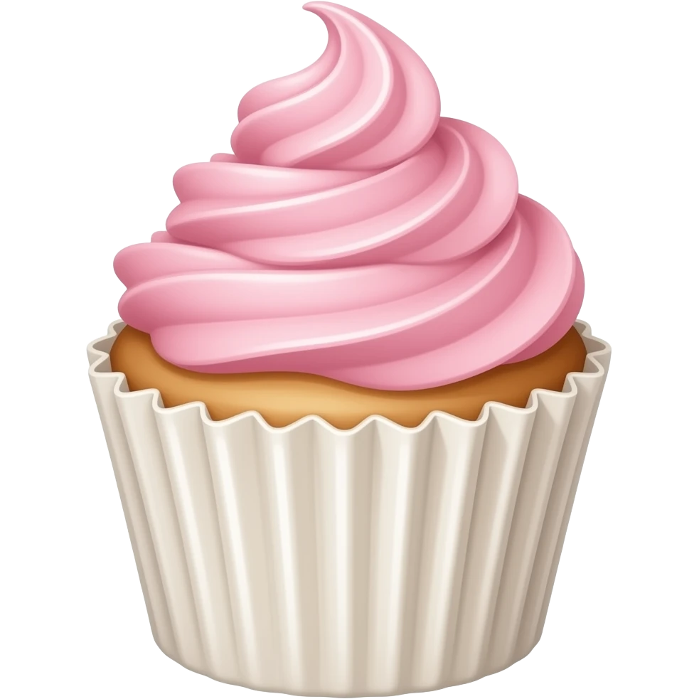 Cupcake with pink icing emoji