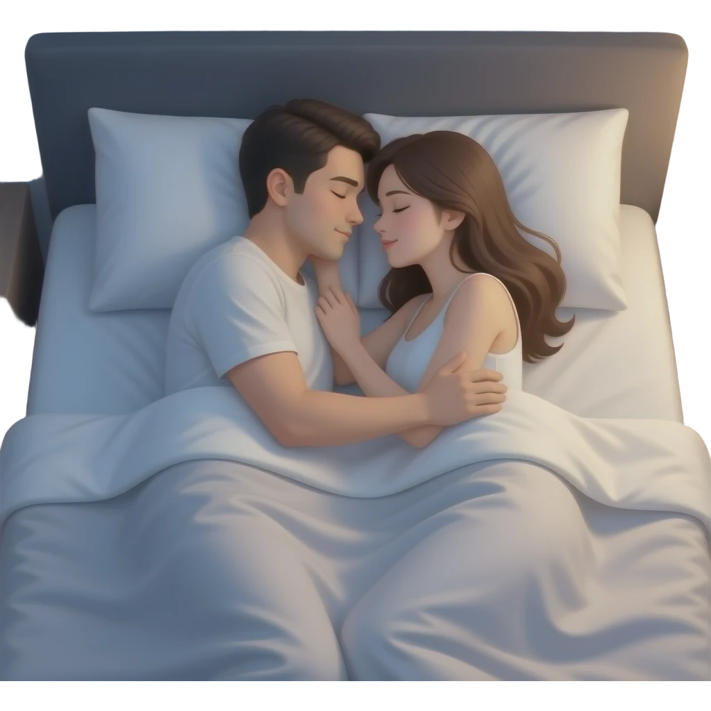 um casal fazendo sexo na cama emoji