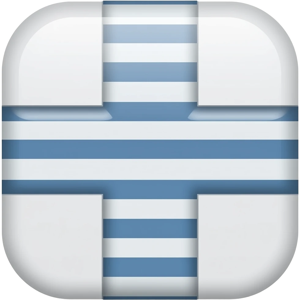 White and dark blue horizontal striped cross emoji