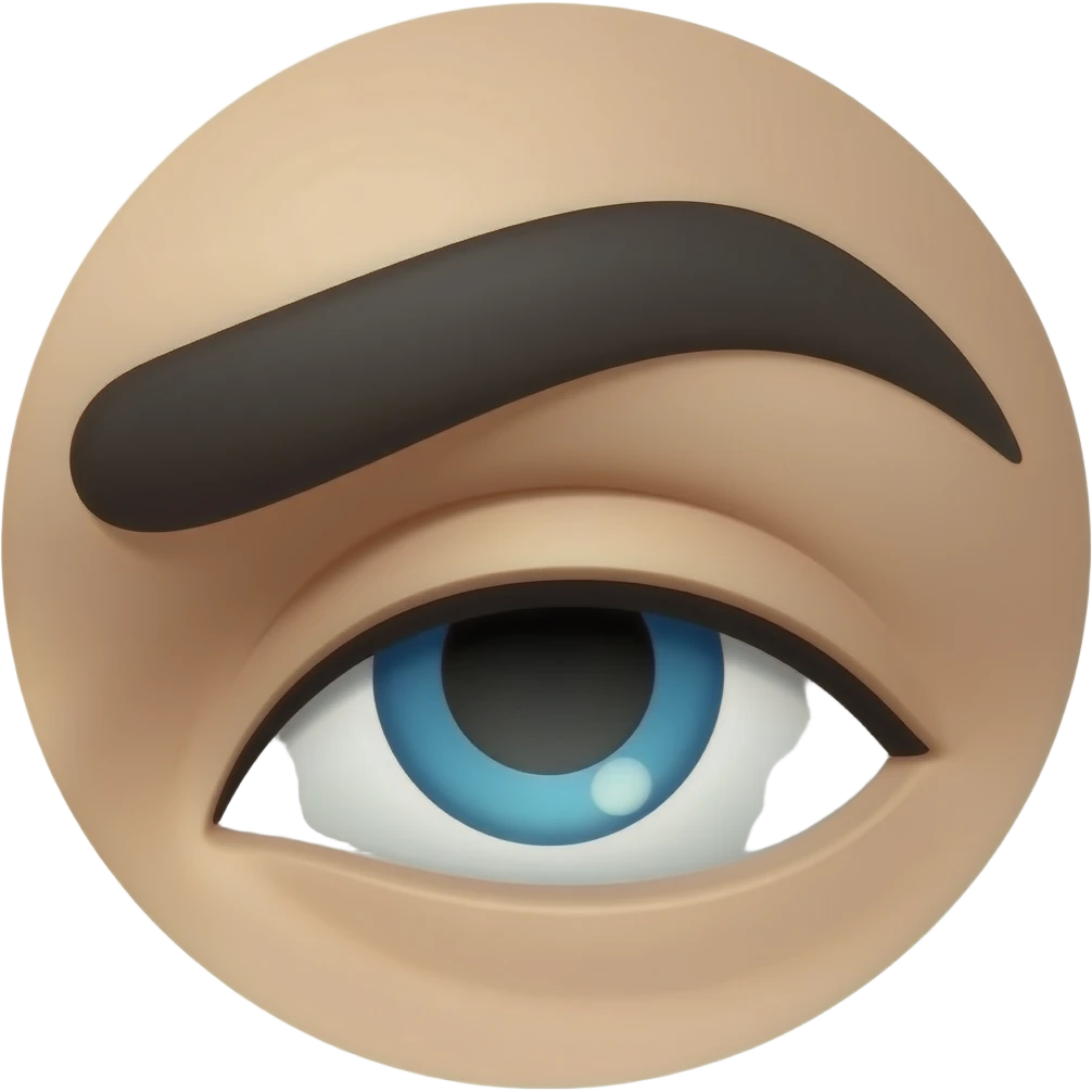 Devilish winking eyebrow emoji