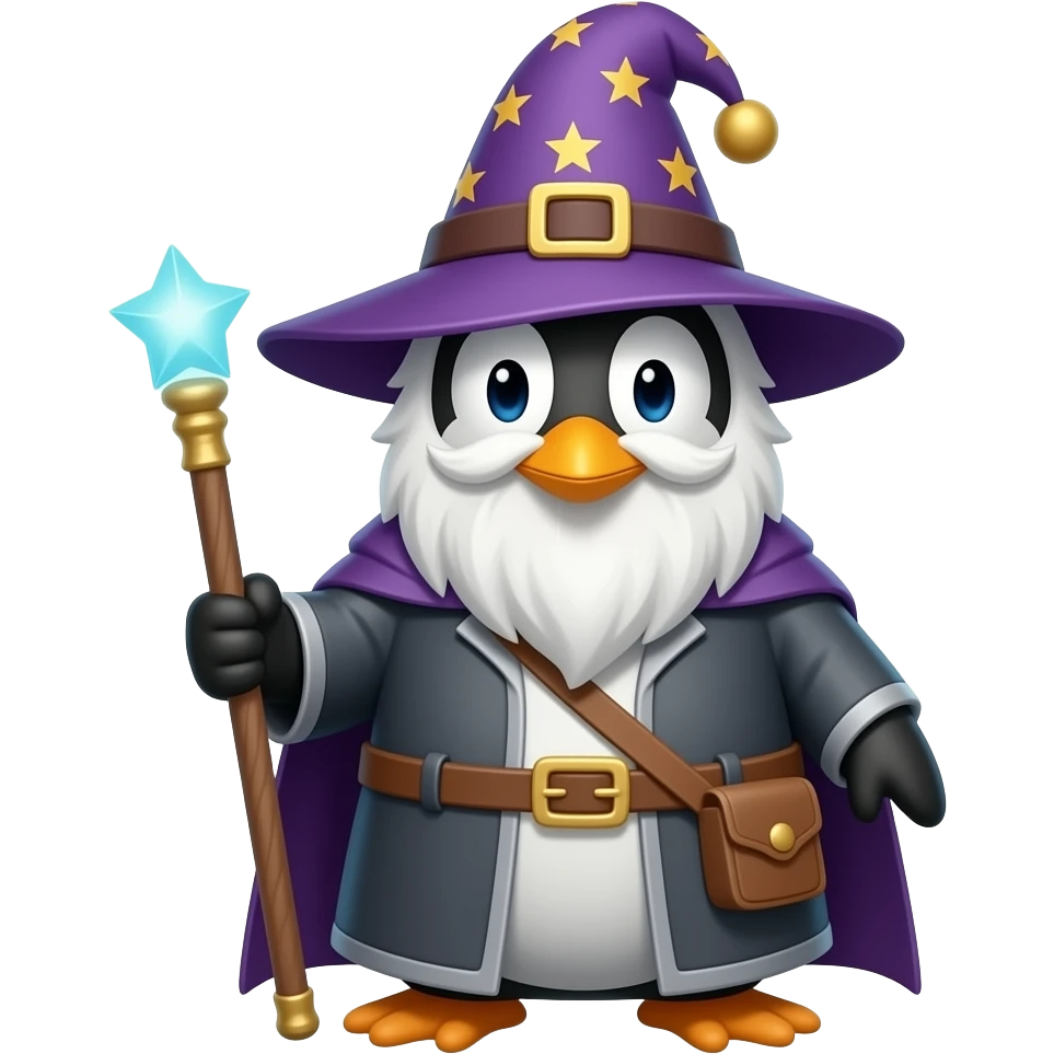 Penguin Wizard emoji