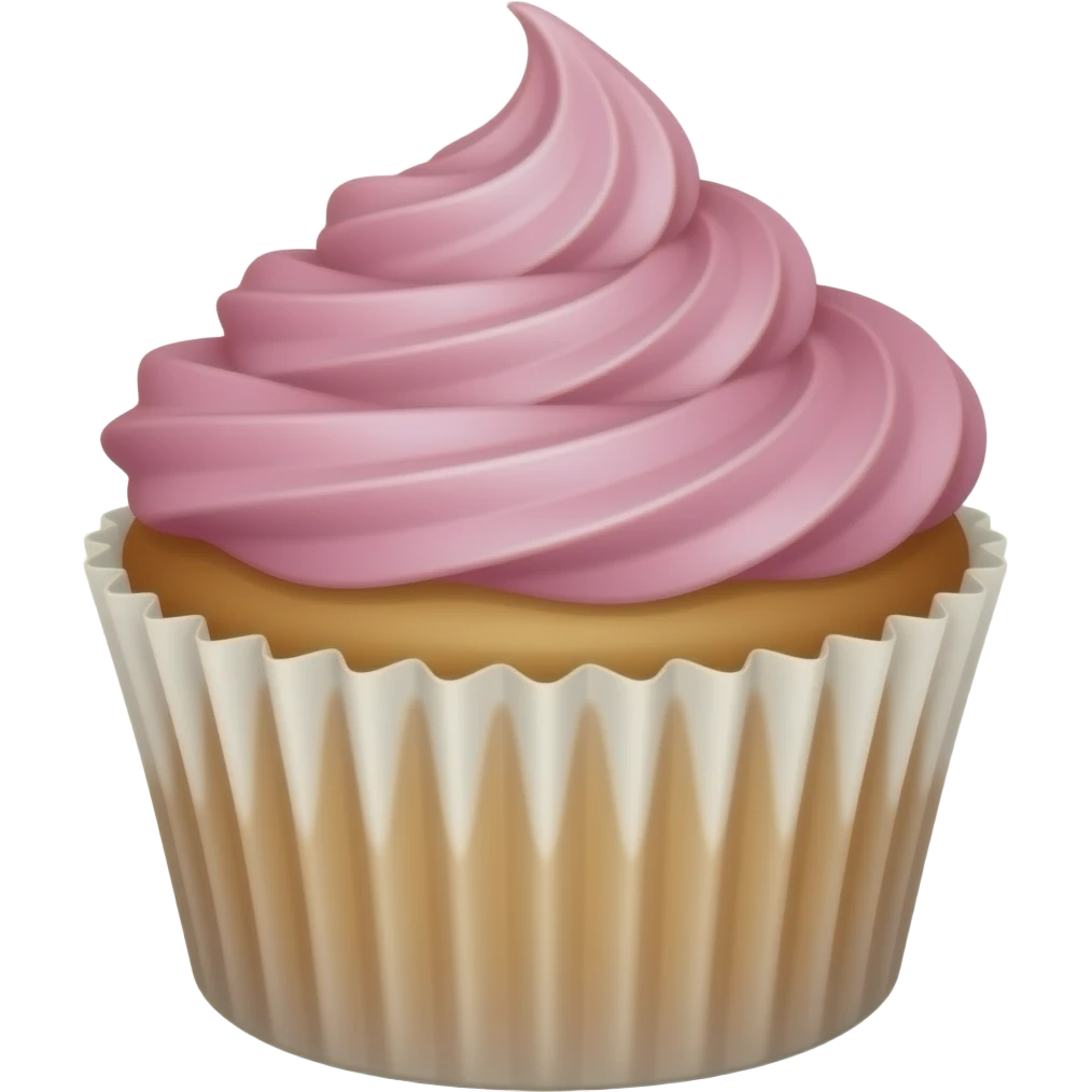 Cupcake with pink icing emoji