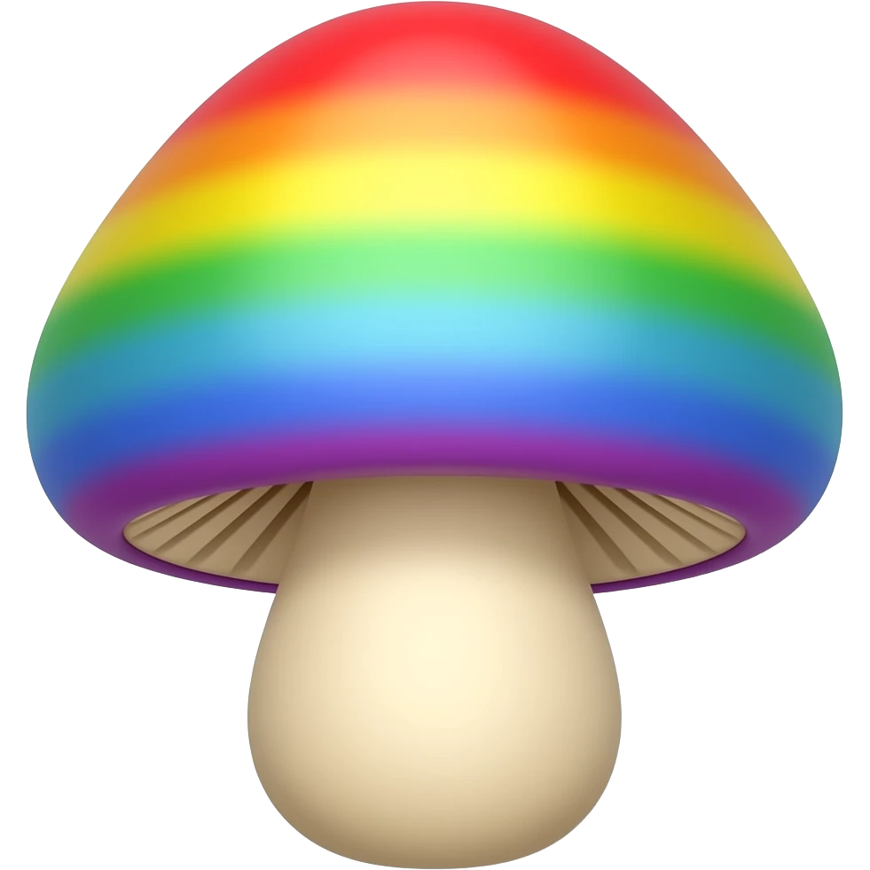 dancing rainbow mushroom emoji