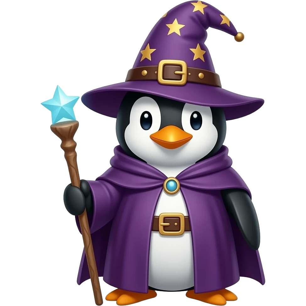 Penguin Wizard emoji