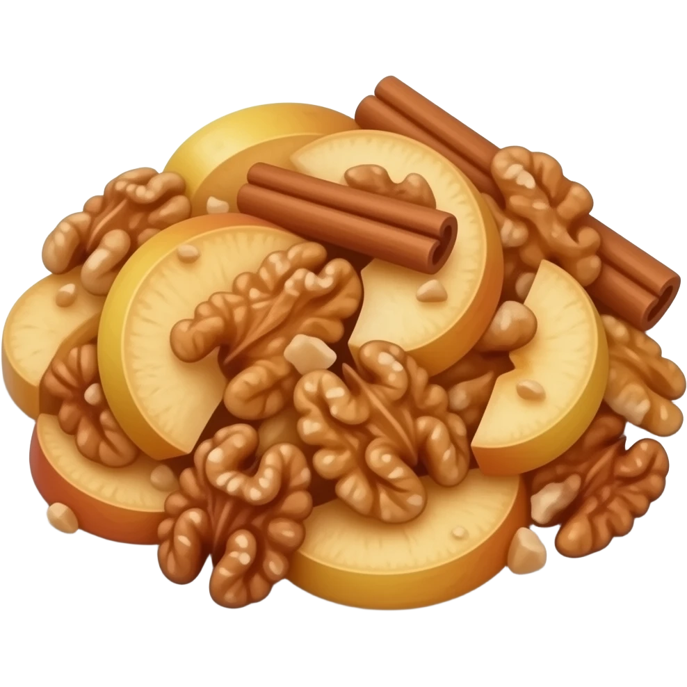 Sautéed "Golden" Cinnamon & Walnut Apple Slices emoji