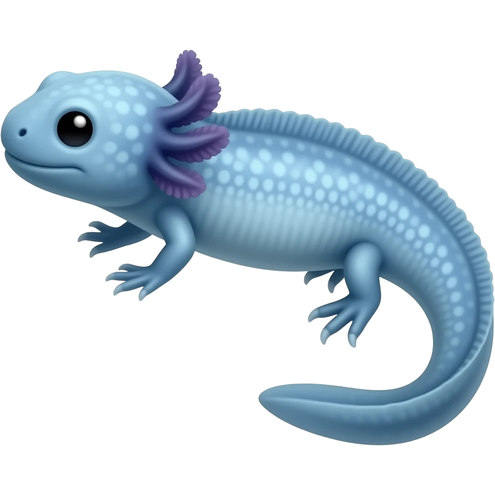 Ajolote azul kawaiii emoji