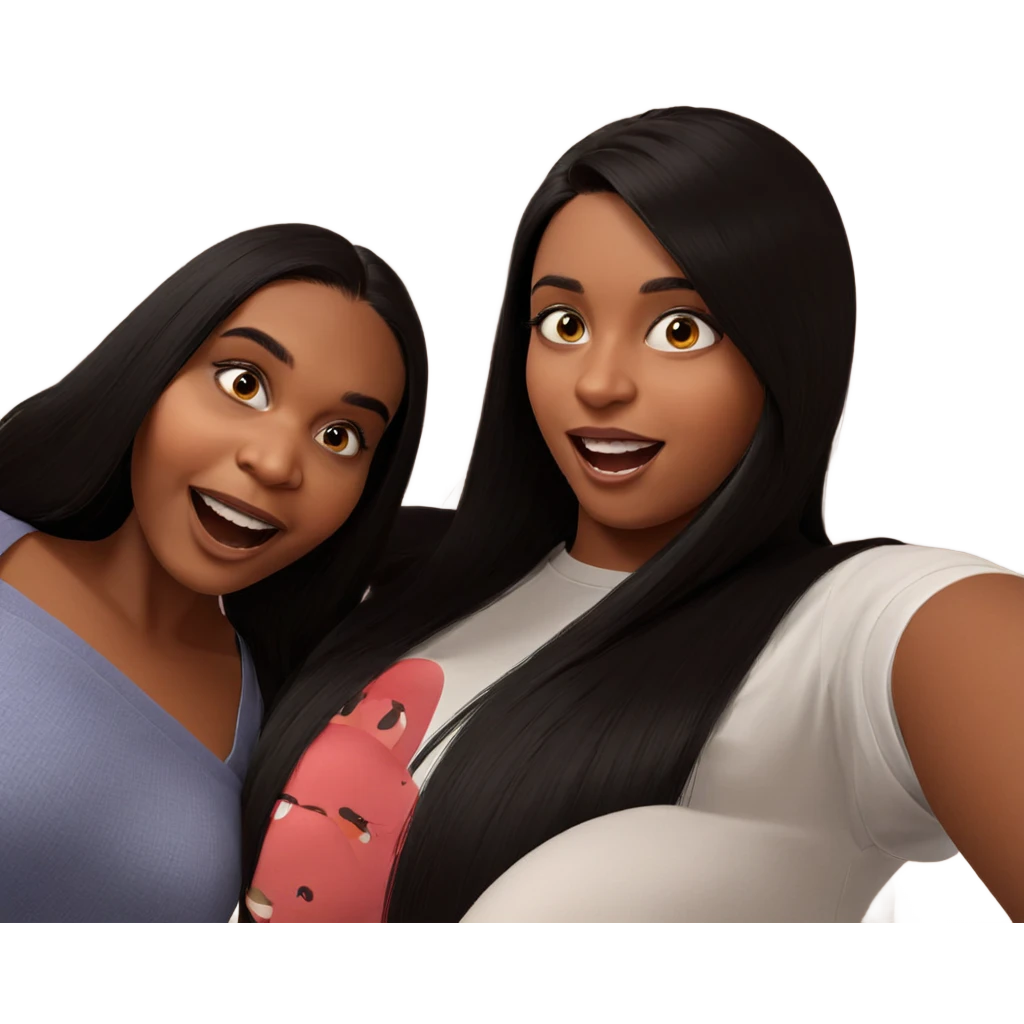 girls having fun selfie emoji