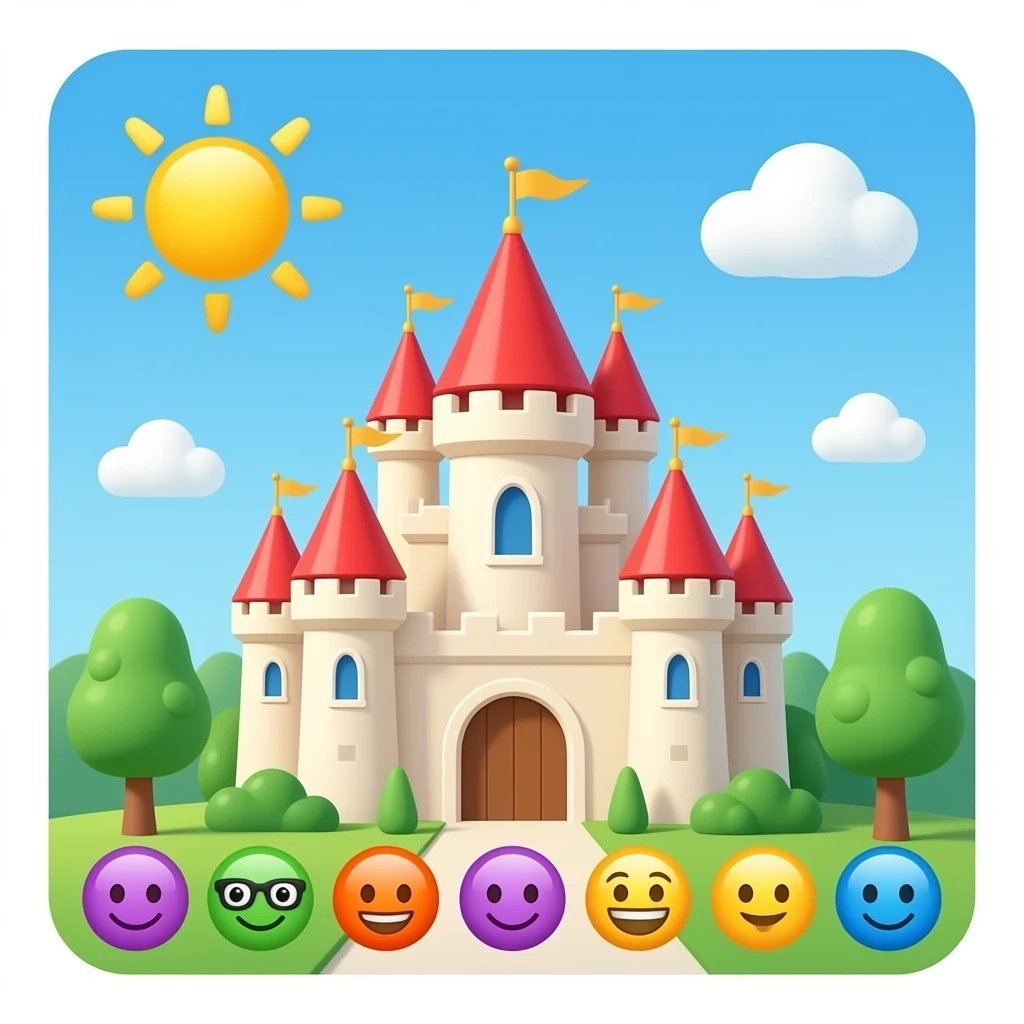A castle that signifies perfection, more emoji emoji