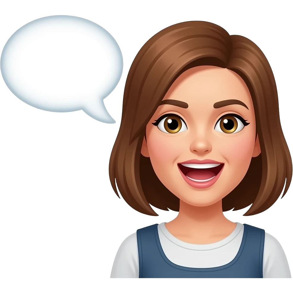 give her a yelling speach bubble emoji