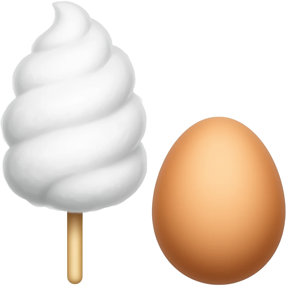 Cotton candy and egg! emoji