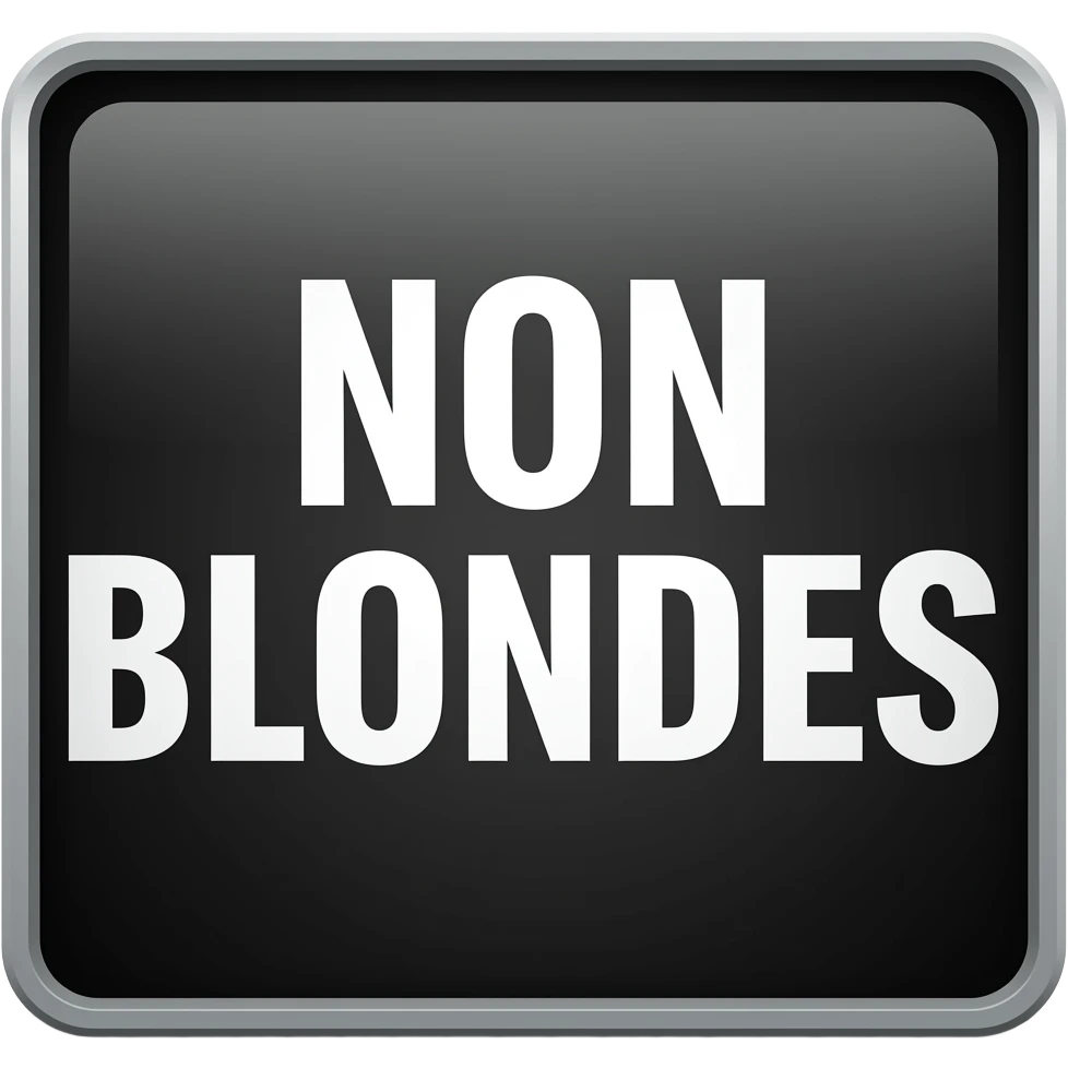 a big black sign with 4 NON BLONDES written on it emoji