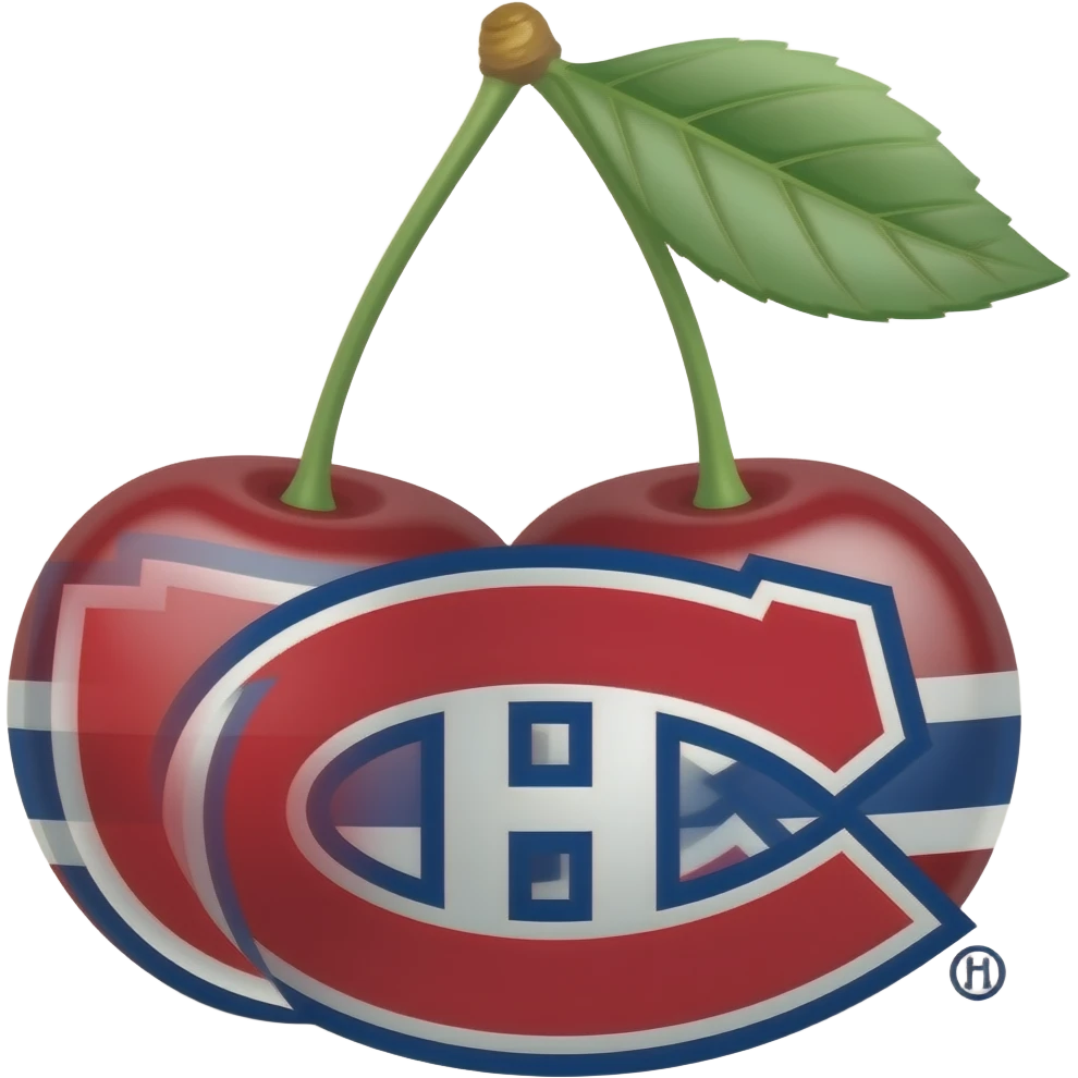 Cherry with Montreal Canadiens logo emoji