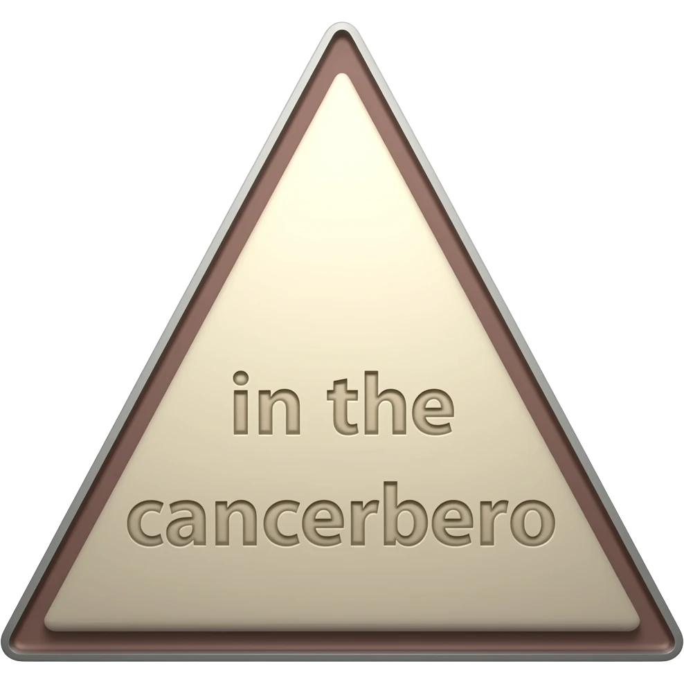 Triangulo que diga en el cancerbero emoji