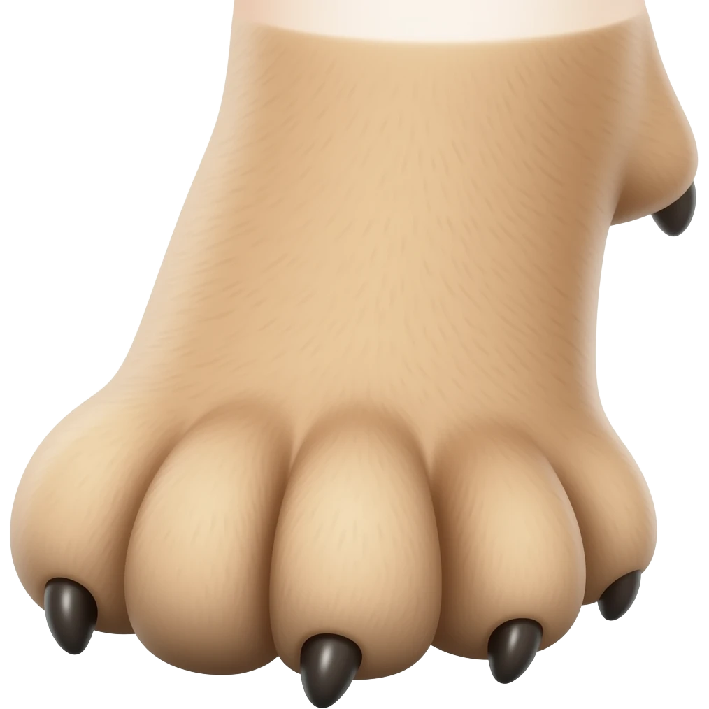 dog paw on leg emoji