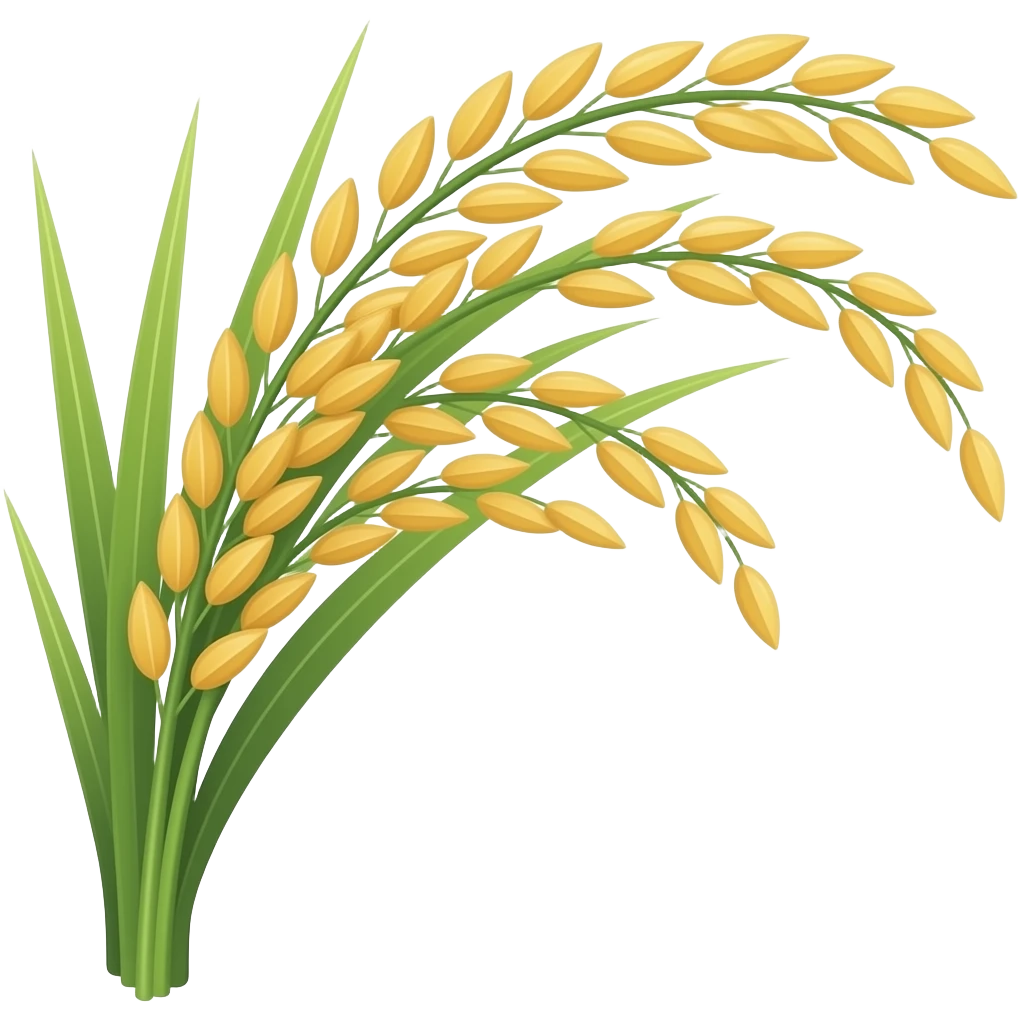 crea un emoji de cultivo de arroz emoji