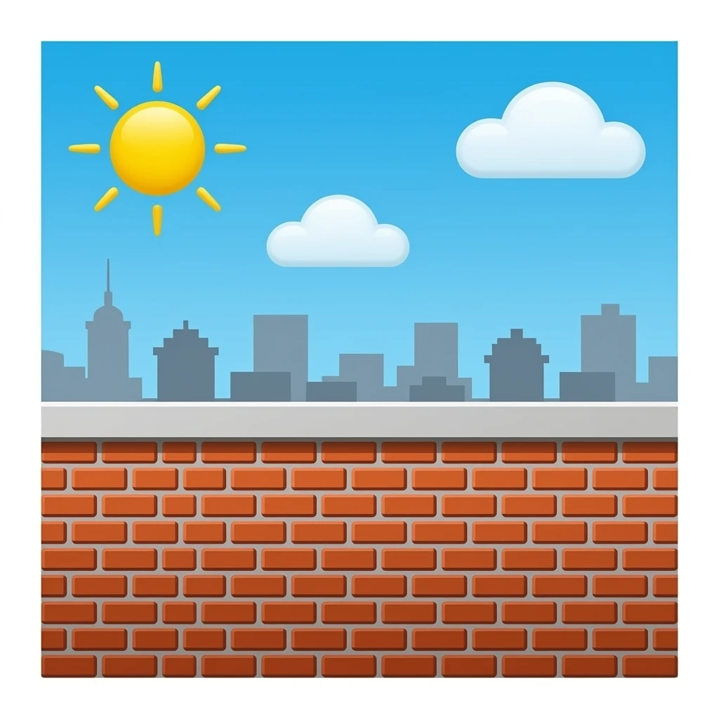 A brick wall emoji