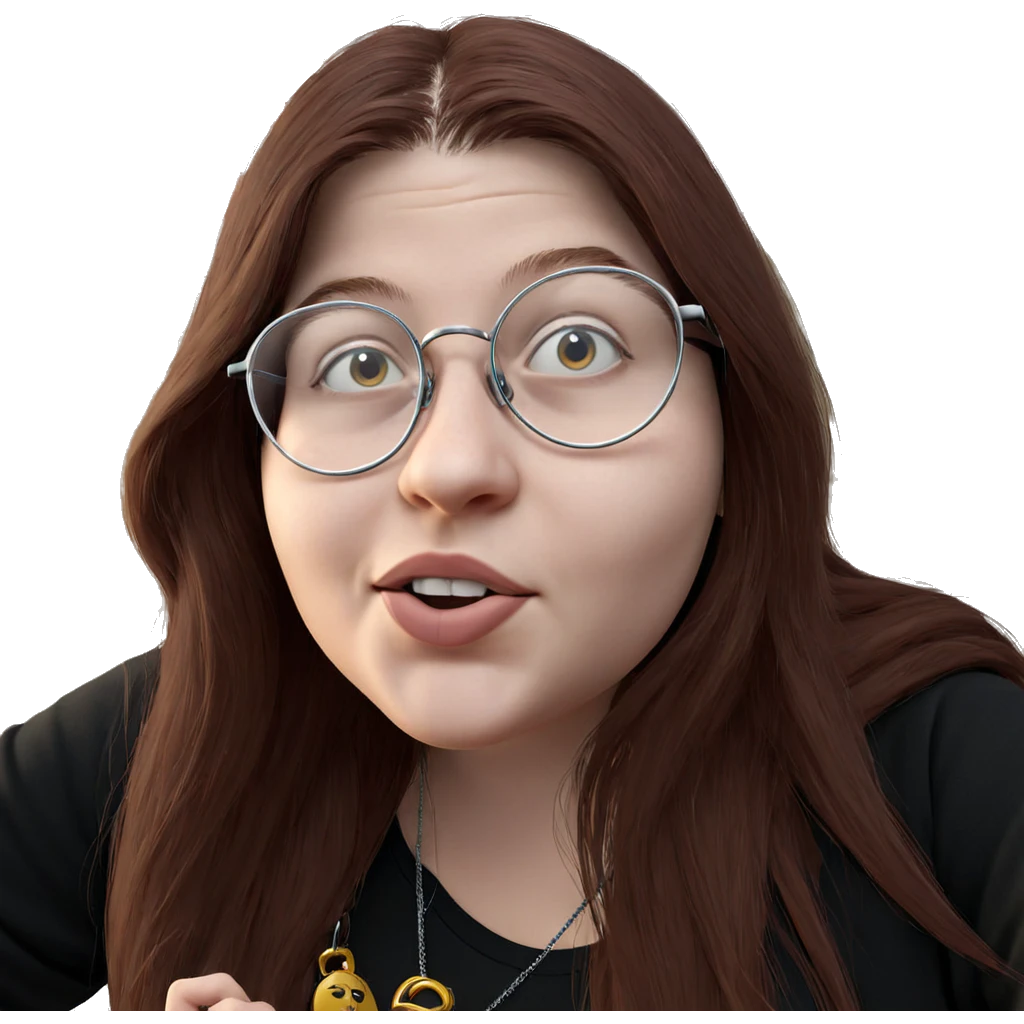 girl with glasses and necklace emoji